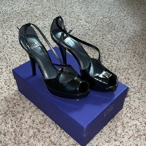 Stuart Weitzman black peep toe heels (size 6.5)